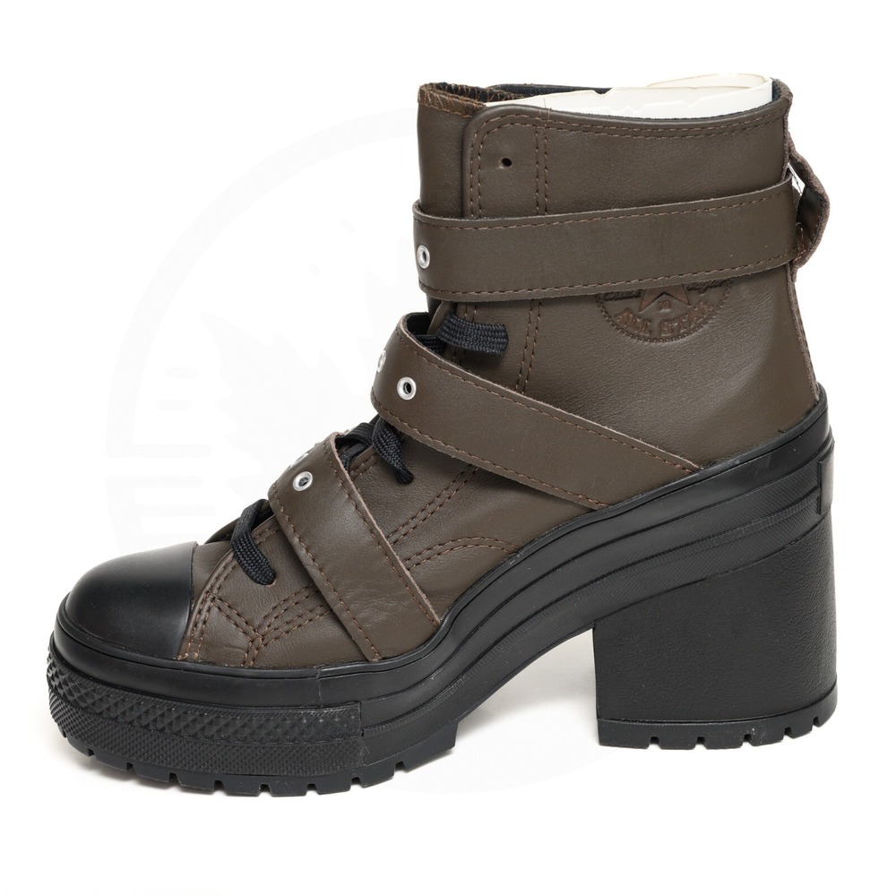 Converse Chuck 70 De Luxe Heel Women's Sz 7 Leather & Buckles Platform Boots NIB - Picture 10 of 14